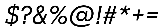 Justus Pro Regular Italic Font OTHER CHARS