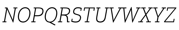 Justus Pro Thin Italic Font UPPERCASE