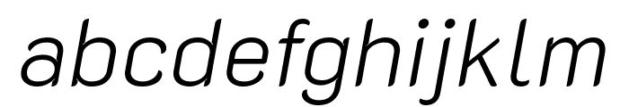 K2d Extra Light Italic Font LOWERCASE