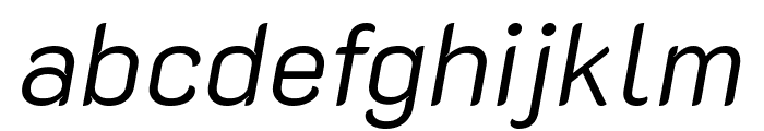 K2d Light Italic Font LOWERCASE