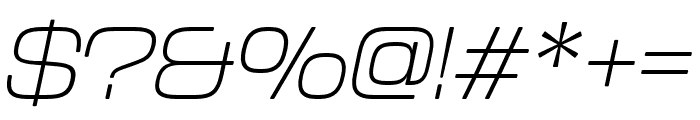 Kallisto Thin Italic Font OTHER CHARS