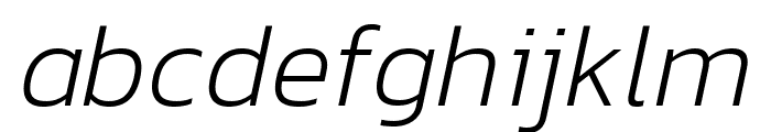 Kanit ExtraLight Italic Font LOWERCASE