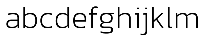 Kanit ExtraLight Font LOWERCASE