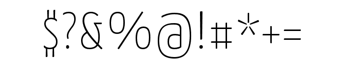 Kava Pro Thin Font OTHER CHARS