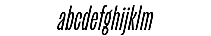 Kensington Compressed Italic Font LOWERCASE
