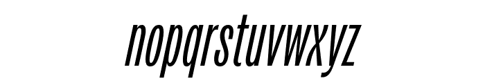Kensington Compressed Italic Font LOWERCASE