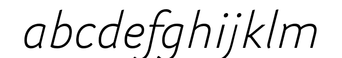 Kigelia Adlam Light Italic Font LOWERCASE