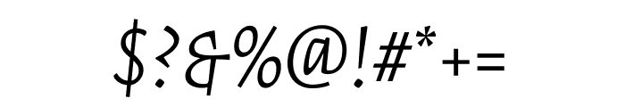 Kinesis Pro 3 Light Italic Font OTHER CHARS