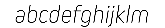 Kiro ExtraLight Italic Font LOWERCASE