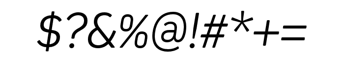 Kiro Light Italic Font OTHER CHARS