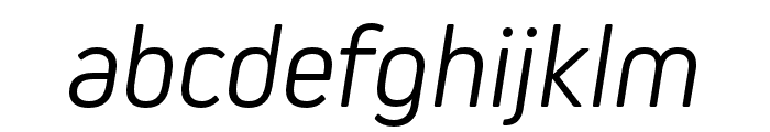 Kiro Light Italic Font LOWERCASE