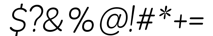 KitRounded ExtraLight Italic Font OTHER CHARS