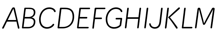 KitRounded ExtraLight Italic Font UPPERCASE