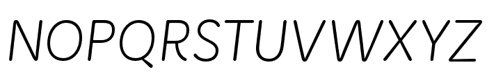 KitRounded ExtraLight Italic Font UPPERCASE