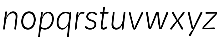 KitRounded ExtraLight Italic Font LOWERCASE