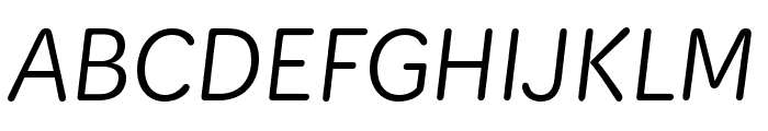 KitRounded Light Italic Font UPPERCASE