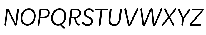 KitRounded Light Italic Font UPPERCASE