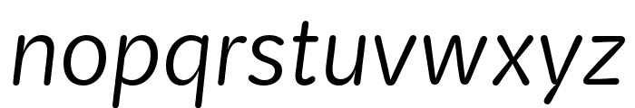KitRounded Light Italic Font LOWERCASE