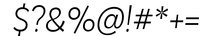 KitSans ExtraLight Italic Font OTHER CHARS