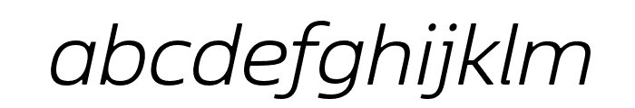 Kobenhavn Sans Light Italic Font LOWERCASE
