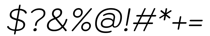 Kodchasan Extra Light Italic Font OTHER CHARS