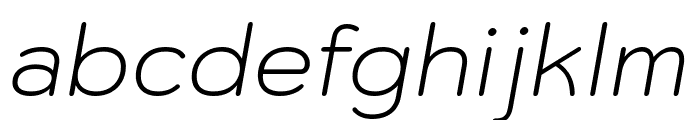 Kodchasan Extra Light Italic Font LOWERCASE