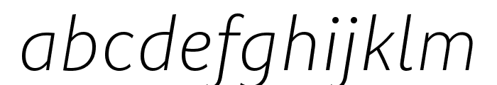 Komet ExtraLight Italic Font LOWERCASE
