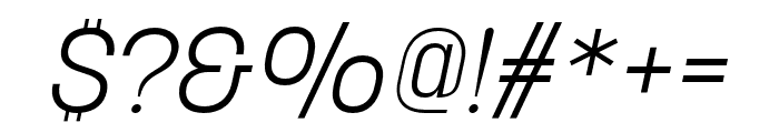 Korolev Rounded Light Italic Font OTHER CHARS
