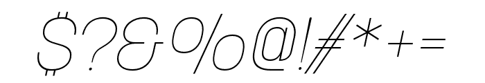 Korolev Thin Italic Font OTHER CHARS