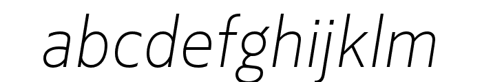 Kranto Cond Thin Normal Italic Font LOWERCASE