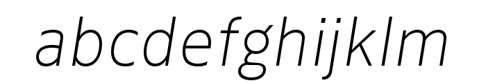 Kranto Cond Thin Text Italic Font LOWERCASE