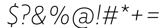 Kranto Thin Display Italic Font OTHER CHARS