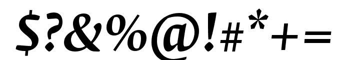 Krete Medium Italic Font OTHER CHARS