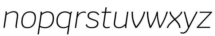 Krub Extra Light Italic Font LOWERCASE