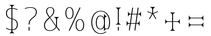 Kurobara Gothic Thin Font OTHER CHARS