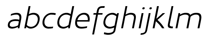 Kyrial Sans Pro Light Italic Font LOWERCASE