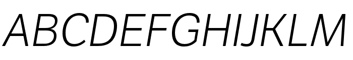 LFT Etica Display Thin Italic Font UPPERCASE