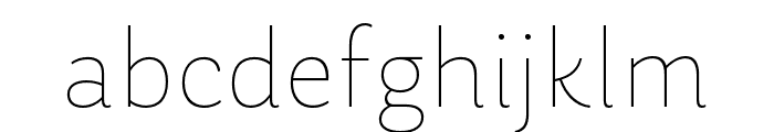 Laca ExtraLight Font LOWERCASE