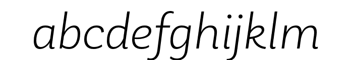 Laca Light Italic Font LOWERCASE