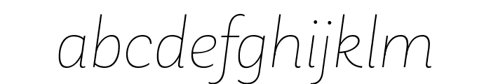 Laca Pro VF ExtraLight Italic Font LOWERCASE