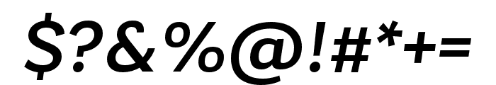 Laca Text Medium Italic Font OTHER CHARS