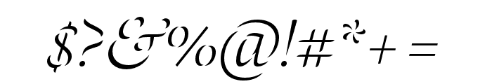 Laima Thin Italic Font OTHER CHARS