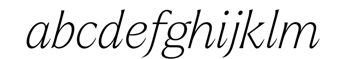 Larken Thin Italic Font LOWERCASE