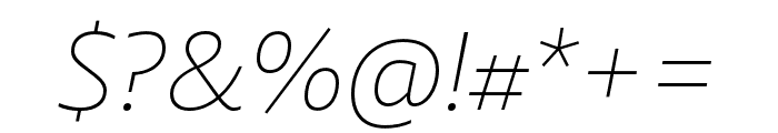 Laski Sans ExtraLight Italic Font OTHER CHARS