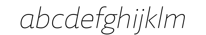 Laski Sans ExtraLight Italic Font LOWERCASE