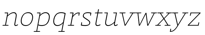 Laski Slab ExtraLight Italic Font LOWERCASE