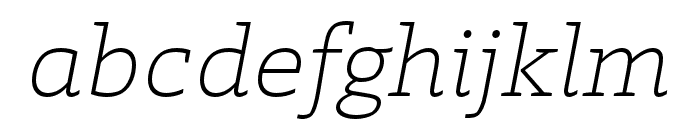 Laski Slab Light Italic Font LOWERCASE