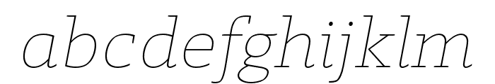 Laski Slab Thin Italic Font LOWERCASE