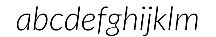 Lato Light Italic Font LOWERCASE