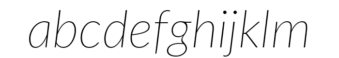 Lato Thin Italic Font LOWERCASE